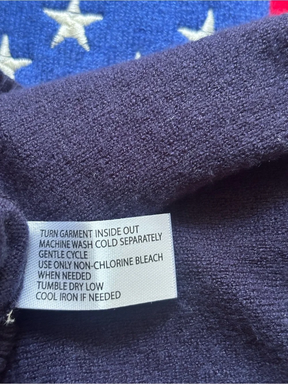 NWT U.S. Polo Assn. Women’s Navy Flag Crew Neck Lightweight Sweater, Size Large
